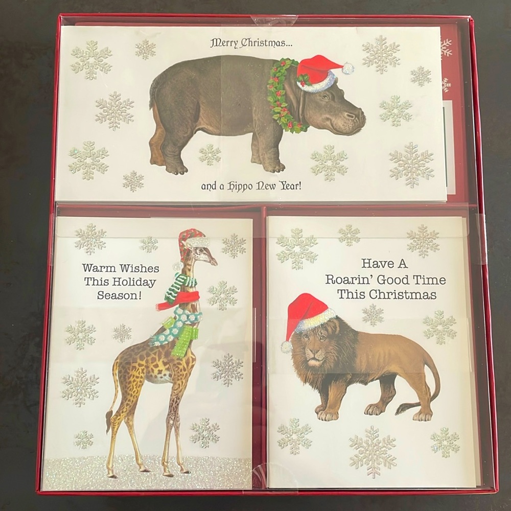 DONATED Safari Animal Themed Christmas Card Set